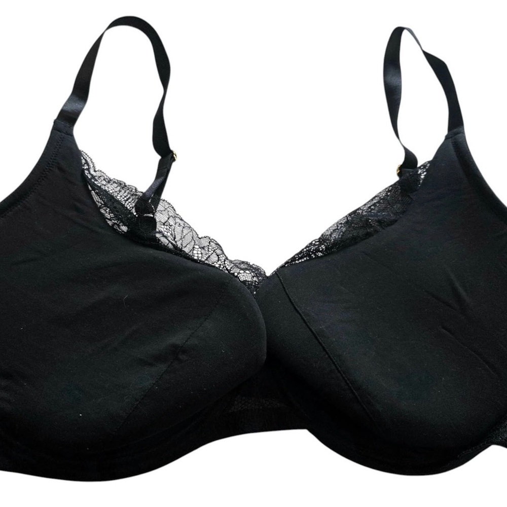 Angabriel Black Lace Underwire Bra Full Coverage Support Sexy Classic Lingerie - Picture 6 of 6